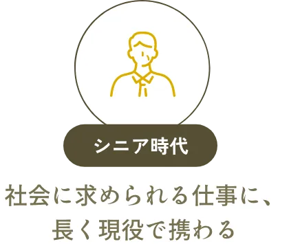 シニア時代 社会に求められる仕事に、長く現役で携わる